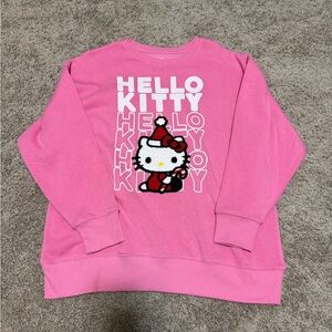 SMALL Women’s Hello Kitty Pink Oversized Christmas Sweater by Sanrio